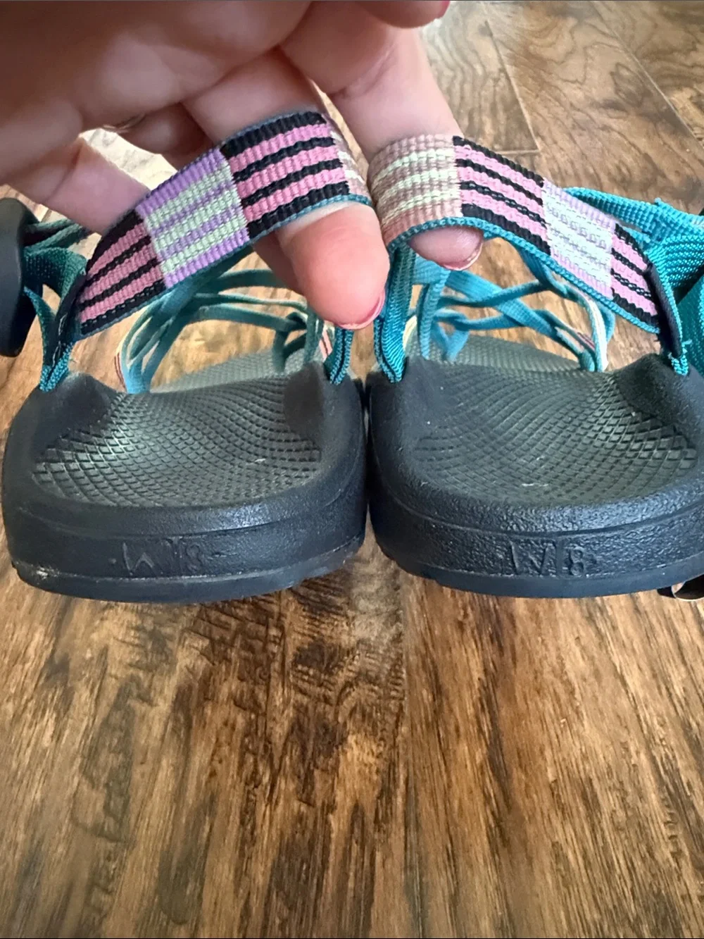 Chaco ZCloud X2 Line Hang Teal Sandals, size 8